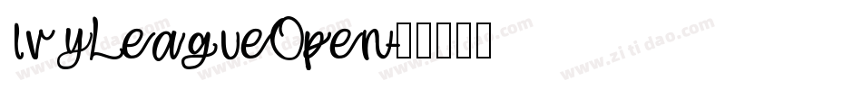 IvyLeagueOpen字体转换