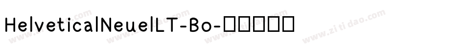 HelveticalNeuelLT-Bo字体转换