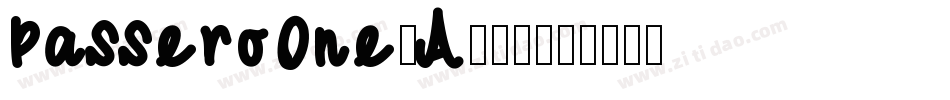 PasseroOne-A626字体转换
