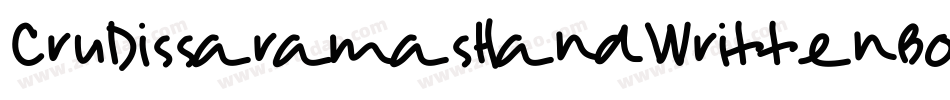 CruDissaramasHandWrittenBold-Kyle字体转换