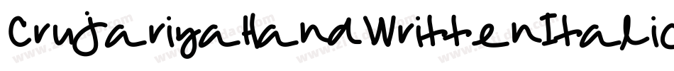 CruJariyaHandWrittenItalicBold-zAP3字体转换