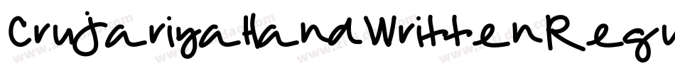 CruJariyaHandWrittenRegular-yAWY字体转换