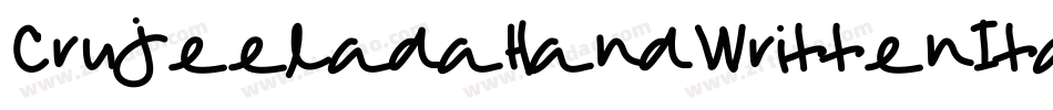 CruJeeladaHandWrittenItalic-v21L字体转换