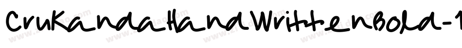 CruKandaHandWrittenBold-1YxM字体转换