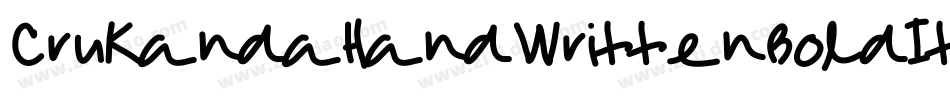 CruKandaHandWrittenBoldItalic-RgWe字体转换