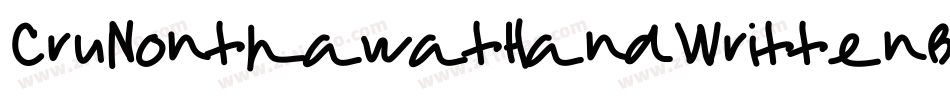CruNonthawatHandWrittenBoldItalic-WZ3v字体转换
