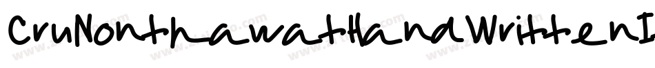 CruNonthawatHandWrittenItalic-agl9字体转换