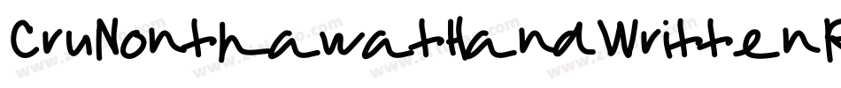 CruNonthawatHandWrittenRegular-Eyvl字体转换