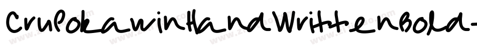 CruPokawinHandWrittenBold-Vgaw字体转换