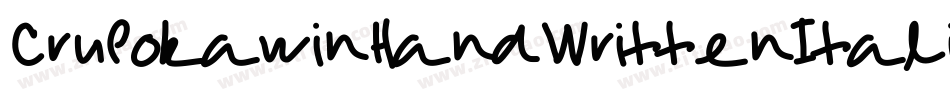 CruPokawinHandWrittenItalic-Jy7x字体转换