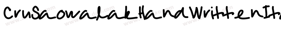CruSaowalakHandWrittenItalic-2rod字体转换