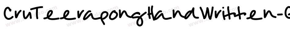 CruTeerapongHandWritten-Gy1A字体转换