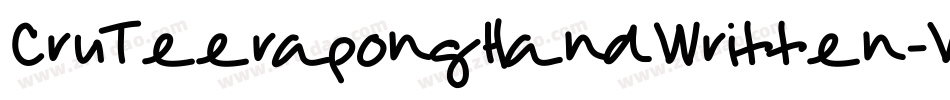 CruTeerapongHandWritten-VgLe字体转换