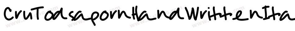 CruTodsapornHandWrittenItalic-zAZ3字体转换