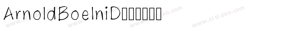 ArnoldBoeIniD字体转换