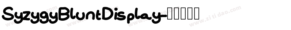 SyzygyBluntDisplay字体转换