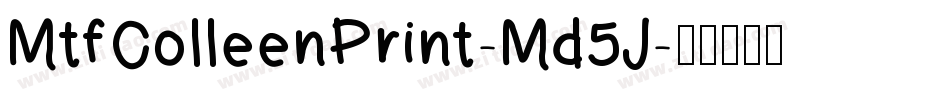 MtfColleenPrint-Md5J字体转换