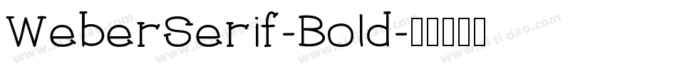 WeberSerif-Bold字体转换