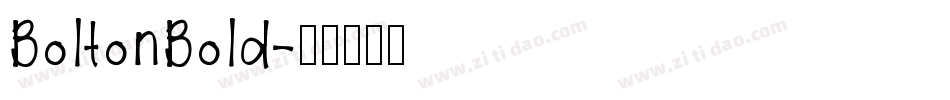 BoltonBold字体转换