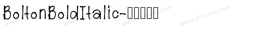 BoltonBoldItalic字体转换