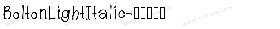 BoltonLightItalic字体转换