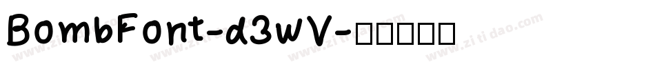 BombFont-d3wV字体转换