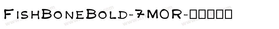 FishBoneBold-7M0R字体转换