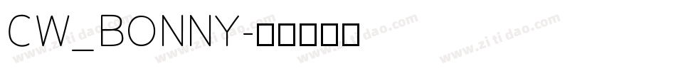 CW_BONNY字体转换