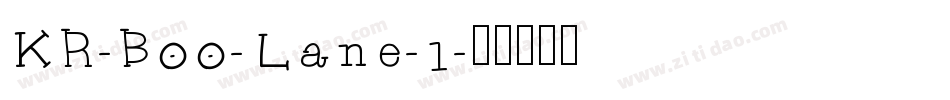 KR-Boo-Lane-1字体转换