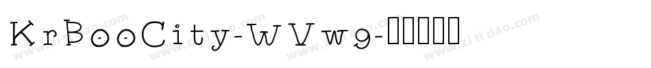 KrBooCity-WVw9字体转换