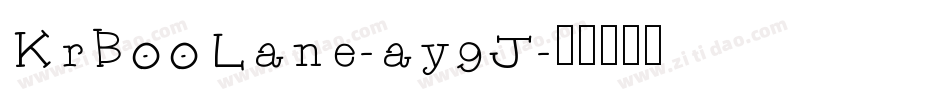 KrBooLane-ay9J字体转换