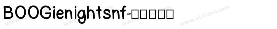 BOOGienightsnf字体转换