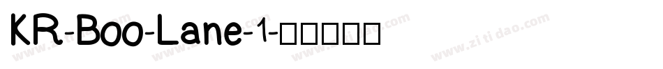 KR-Boo-Lane-1字体转换