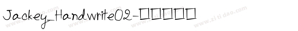 Jackey_Handwrite02字体转换