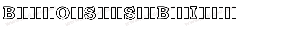 BookmanOldStyleStd-BoldIt字体转换