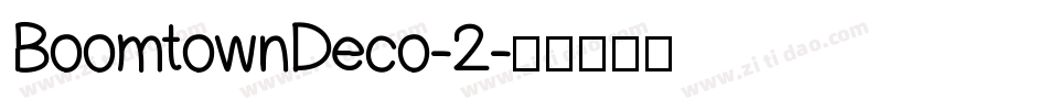 BoomtownDeco-2字体转换