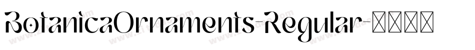BotanicaOrnaments-Regular字体转换