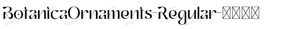 BotanicaOrnaments-Regular字体转换