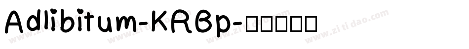 Adlibitum-KRBp字体转换