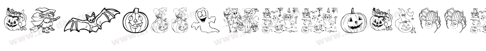KrHalloweenKitten-DEpx字体转换