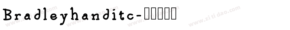 Bradleyhanditc字体转换