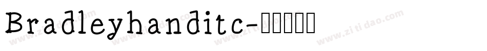 Bradleyhanditc字体转换