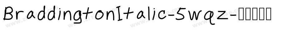BraddingtonItalic-5wqz字体转换