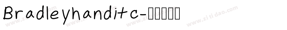 Bradleyhanditc字体转换