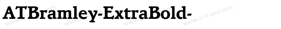ATBramley-ExtraBold字体转换