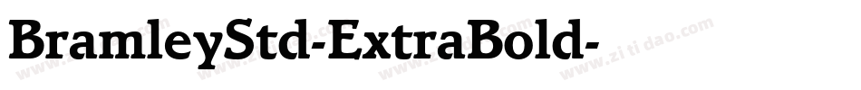 BramleyStd-ExtraBold字体转换