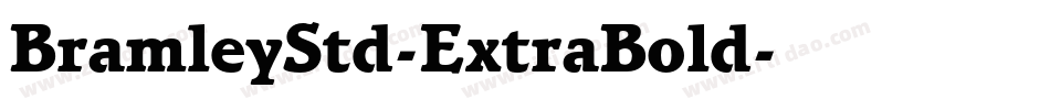 BramleyStd-ExtraBold字体转换