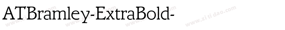 ATBramley-ExtraBold字体转换