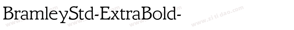 BramleyStd-ExtraBold字体转换