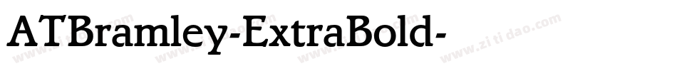 ATBramley-ExtraBold字体转换
